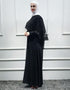 Modest Abaya Dress with Sequined Cloak